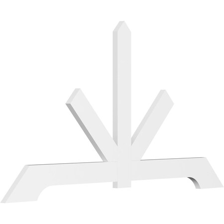 Ekena Millwork Vanguard Architectural Grade PVC Gable Bracket, 96"W x 52"H x 2"D x 6"F, 13/12 Pitch GBP096X52X0206VAN00